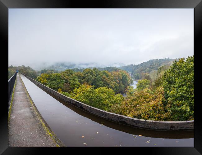 Pontcysyllte Aqueduct wide angle panorama Framed Print by Jason Wells