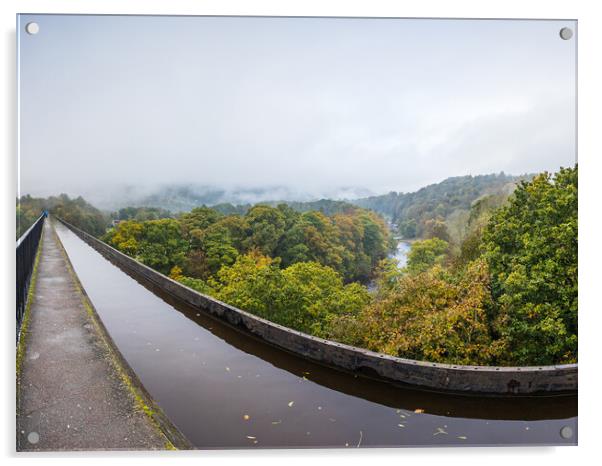 Pontcysyllte Aqueduct wide angle panorama Acrylic by Jason Wells