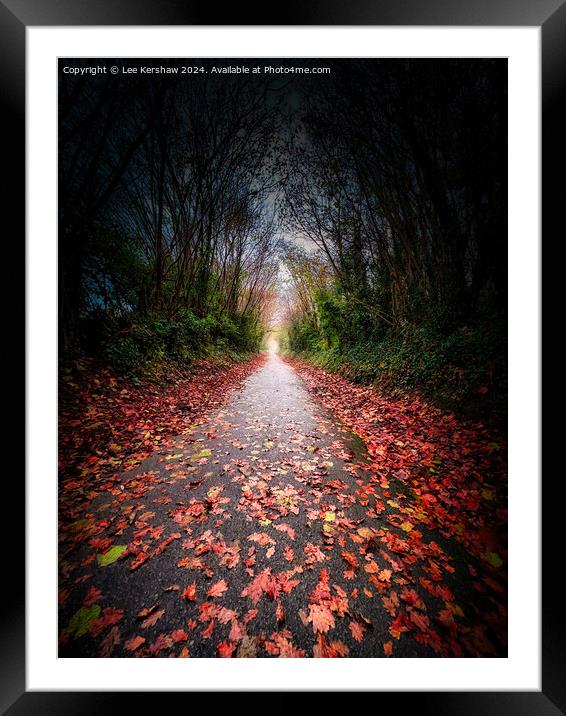 Autumn Path in the Valley of the Crows Framed Mounted Print by Lee Kershaw