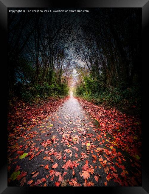 Autumn Path in the Valley of the Crows Framed Print by Lee Kershaw