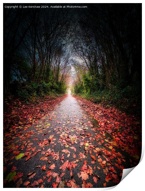 Autumn Path in the Valley of the Crows Print by Lee Kershaw