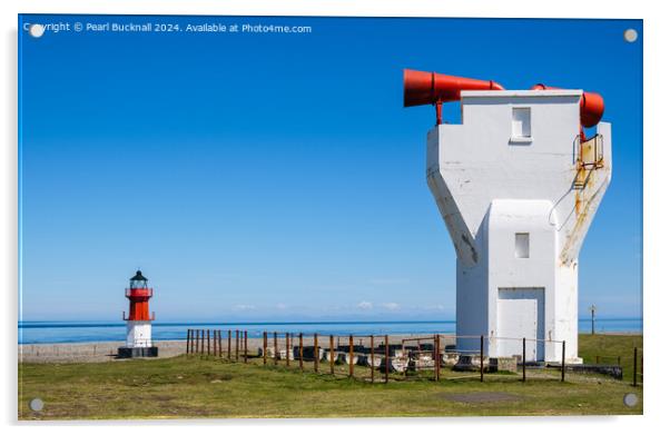 Point of Ayre Lighthouse Isle of Man Acrylic by Pearl Bucknall