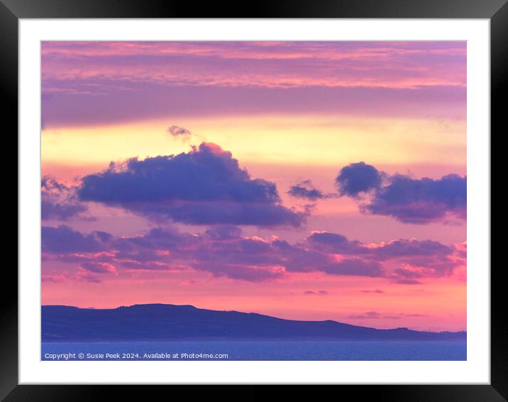Fiery Storm Clouds at Sunrise over the Jurassic Co Framed Mounted Print by Susie Peek