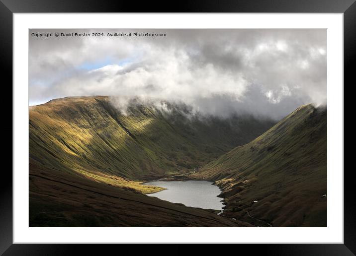 Sunshine on Hayeswater, Lake District, Cumbria, UK Framed Mounted Print by David Forster
