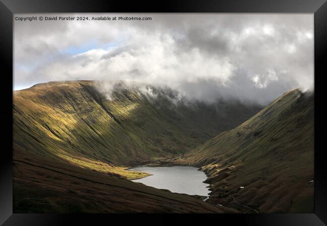 Sunshine on Hayeswater, Lake District, Cumbria, UK Framed Print by David Forster