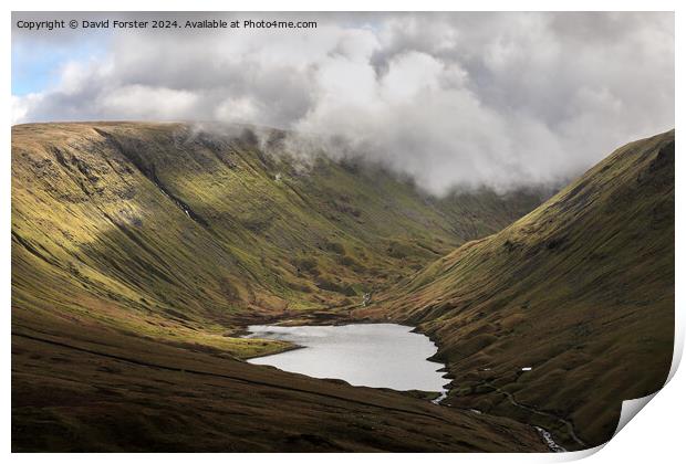 Sunshine on Hayeswater, Lake District, Cumbria, UK Print by David Forster