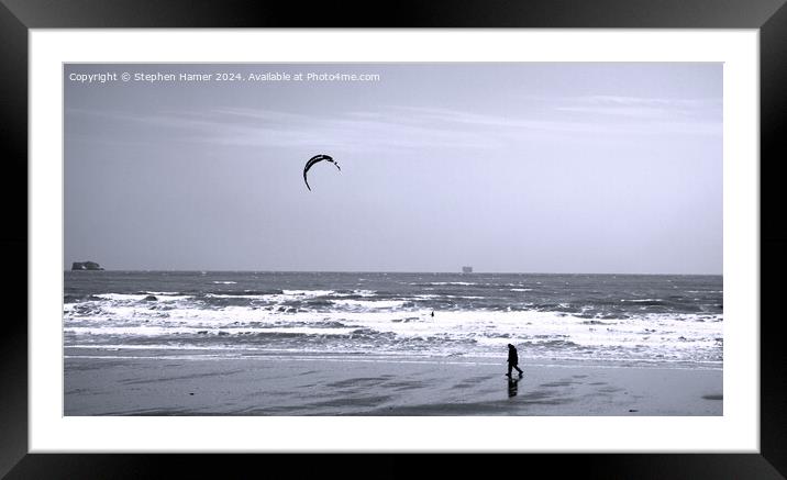 Bracing Day at the Coast Framed Mounted Print by Stephen Hamer