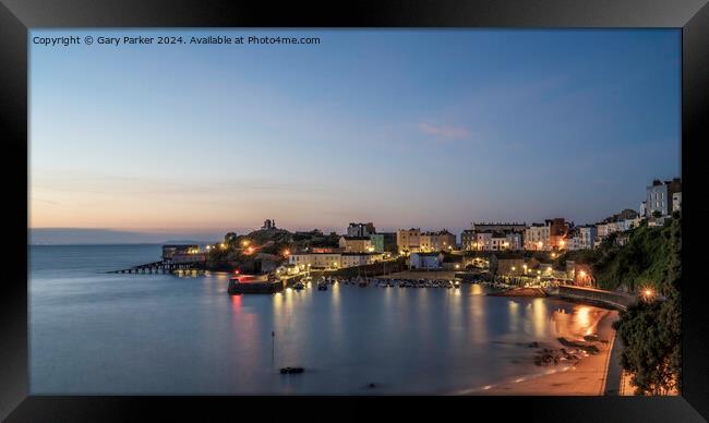 Tenby Beach Sunrise Framed Print by Gary Parker