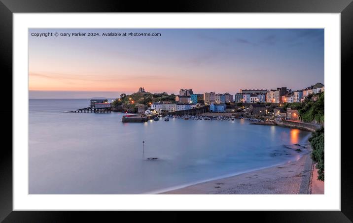 Tenby Beach Sunrise Framed Mounted Print by Gary Parker