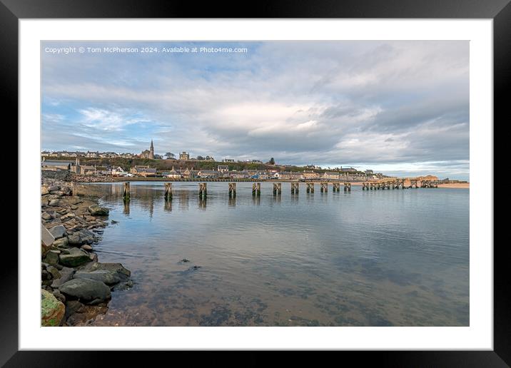 Lossiemouth footbridge (remains of) Framed Mounted Print by Tom McPherson