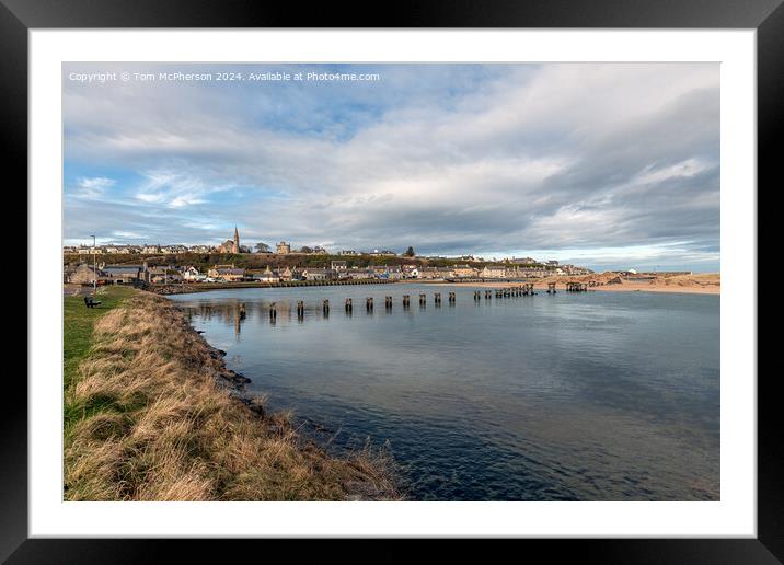 Lossiemouth footbridge (remains)  Framed Mounted Print by Tom McPherson