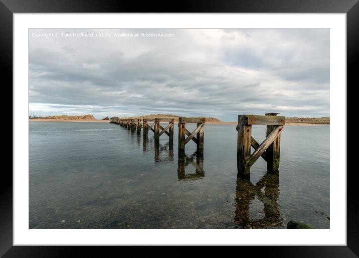 Lossiemouth footbridge (remains of) Framed Mounted Print by Tom McPherson