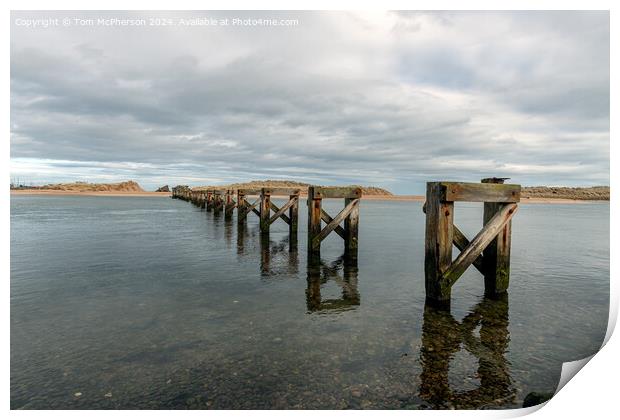 Lossiemouth footbridge (remains of) Print by Tom McPherson