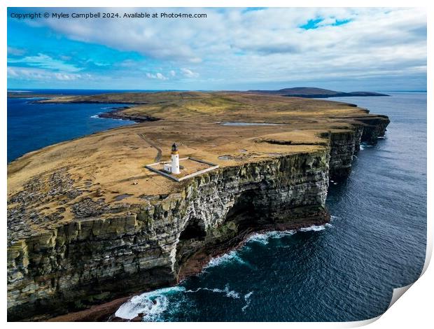 Noup Head, Westray Print by Myles Campbell