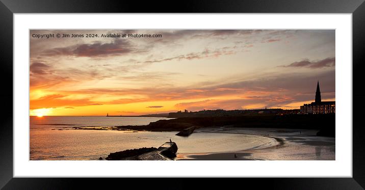 Cullercoats Sunrise - Panorama Framed Mounted Print by Jim Jones