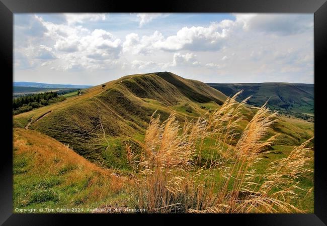 Ramparts Mam Tor Framed Print by Tom Curtis