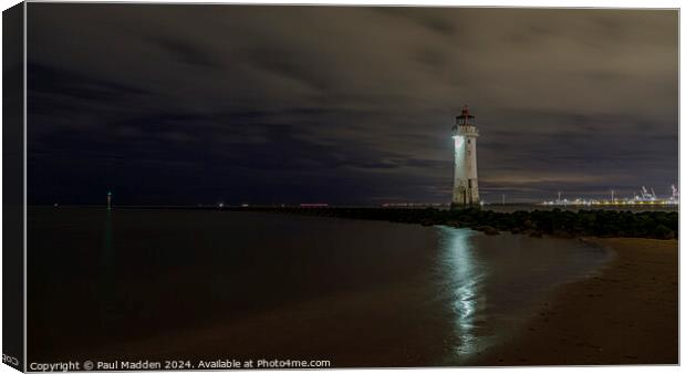 New Brighton lighthouse Canvas Print by Paul Madden