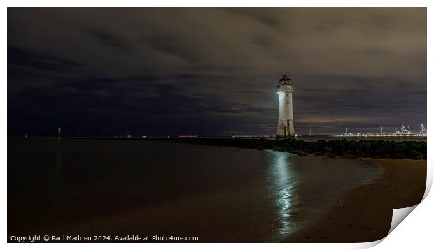 New Brighton lighthouse Print by Paul Madden