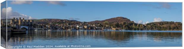 Conwy Marina Panorama Canvas Print by Paul Madden