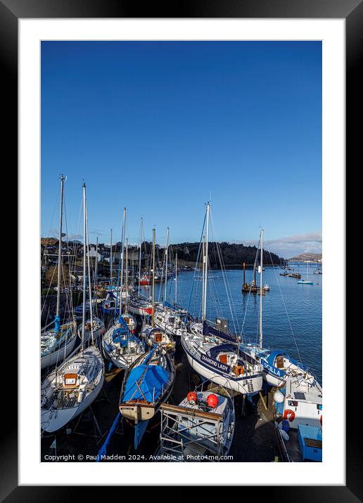 Conwy Marina Framed Mounted Print by Paul Madden