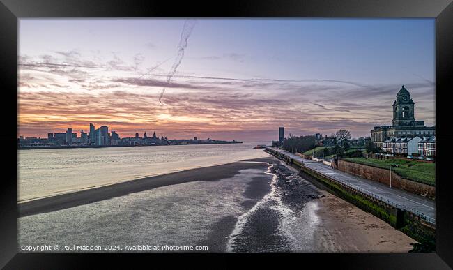 Liverpool Waterfront Sunrise Framed Print by Paul Madden