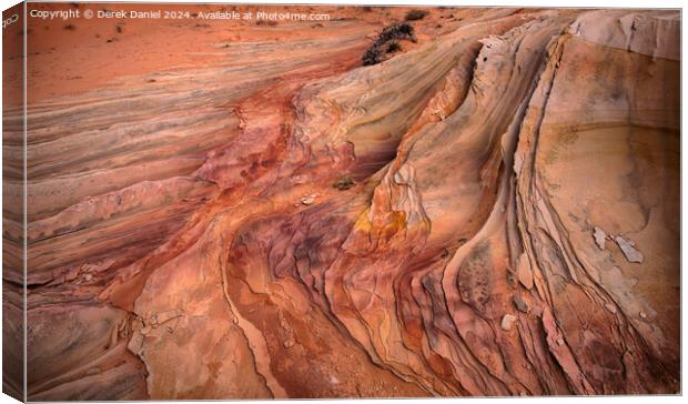 The Wonderful Textures & Colours At South Coyote Buttes Canvas Print by Derek Daniel