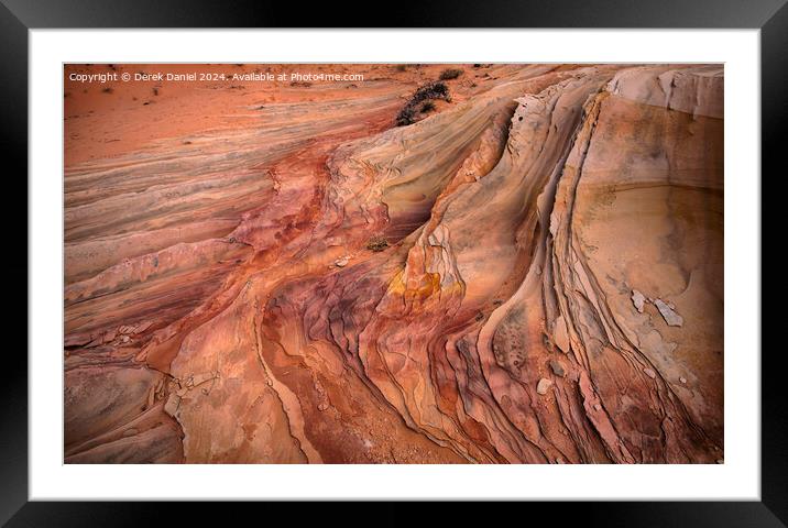 The Wonderful Textures & Colours At South Coyote Buttes Framed Mounted Print by Derek Daniel