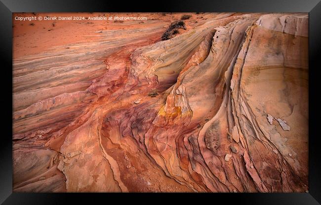 The Wonderful Textures & Colours At South Coyote Buttes Framed Print by Derek Daniel