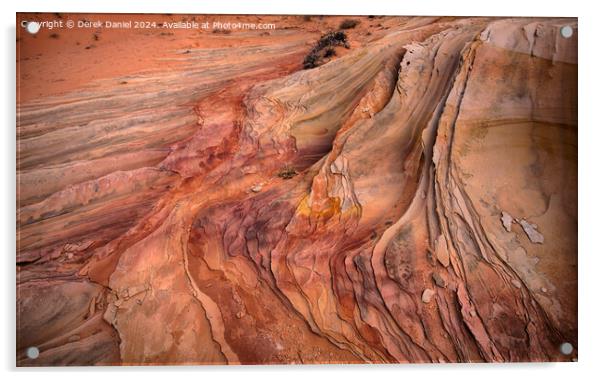 The Wonderful Textures & Colours At South Coyote Buttes Acrylic by Derek Daniel