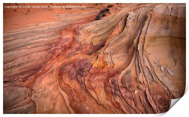 The Wonderful Textures & Colours At South Coyote Buttes Print by Derek Daniel