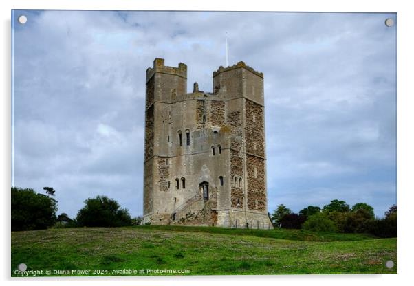 Orford Castle Acrylic by Diana Mower