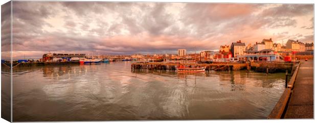Bridlington Harbour Panorama East Yorkshire Canvas Print by Tim Hill