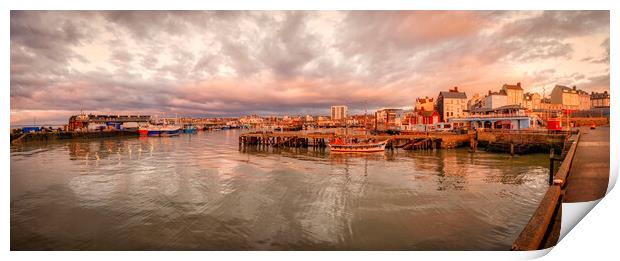 Bridlington Harbour Panorama East Yorkshire Print by Tim Hill