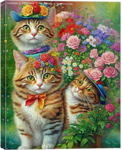 CATS WITH HATS Canvas Print by CATSPAWS 