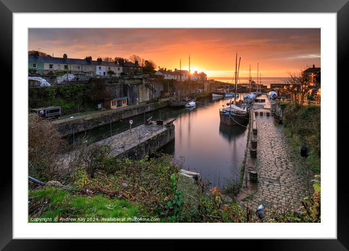 Winter's morning (Charlestown) Framed Mounted Print by Andrew Ray