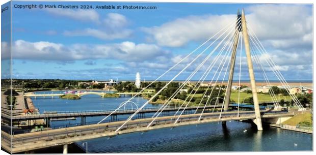 Southport Marine Way Bridge  Canvas Print by Mark Chesters