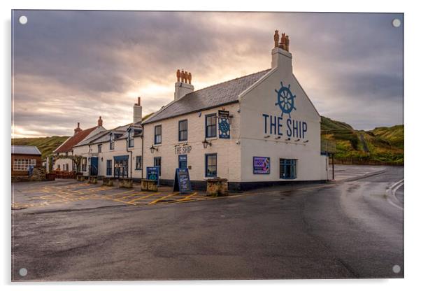 Saltburn By The Sea and the Ship Inn Acrylic by Steve Smith