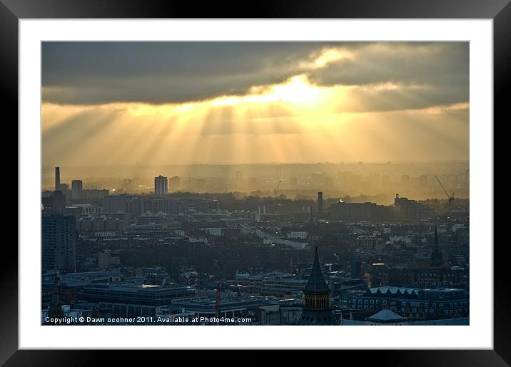 London Sunset Framed Mounted Print by Dawn O'Connor