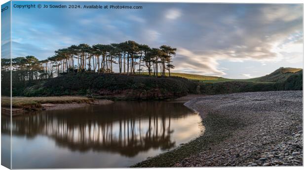 Early Morning in Budleigh Salterton Canvas Print by Jo Sowden