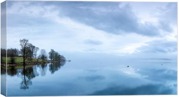 Lake Windermere In The Mist Canvas Print by Phil Durkin DPAGB BPE4