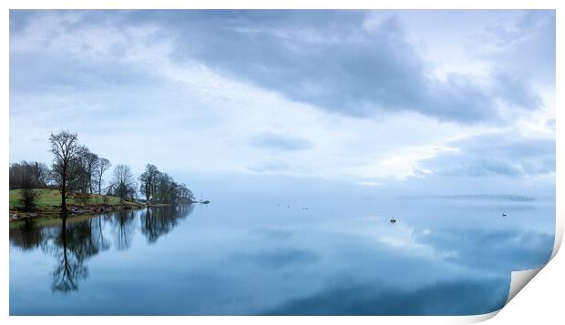 Lake Windermere In The Mist Print by Phil Durkin DPAGB BPE4