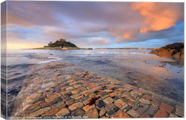 Early morning (St Michael's Mount) Canvas Print by Andrew Ray