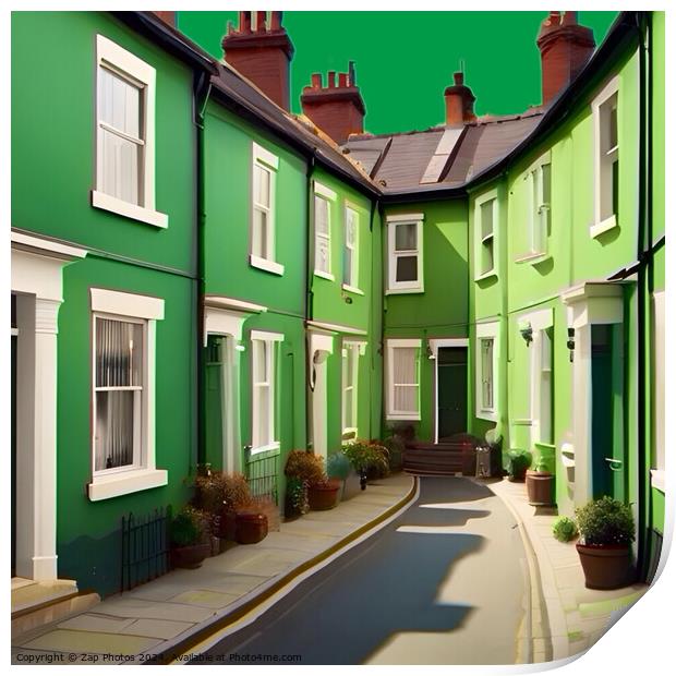 Green Street   Print by Zap Photos