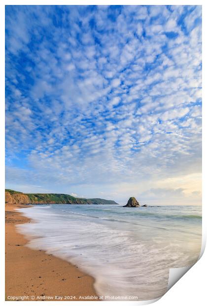 Cloud patterns (Widemouth Bay)  Print by Andrew Ray