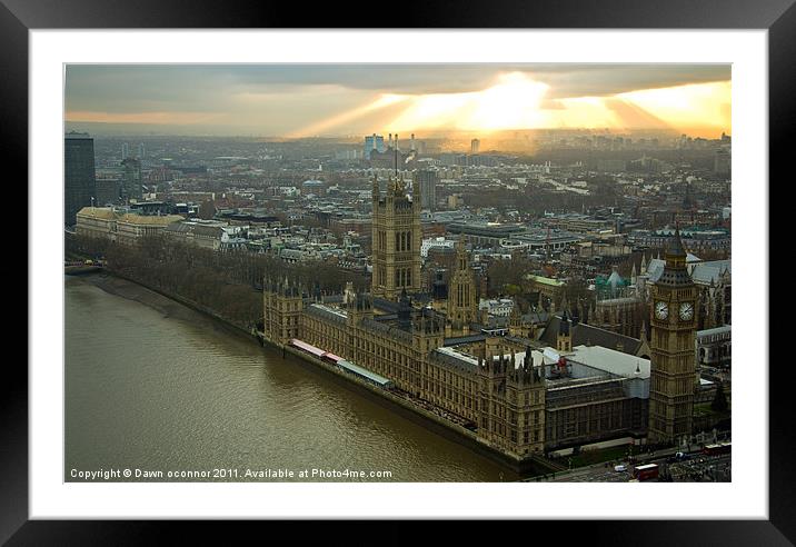 Westminster, Houses of Parliament Framed Mounted Print by Dawn O'Connor
