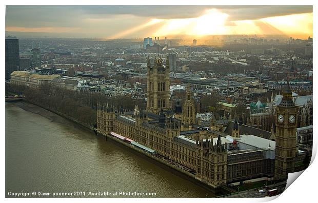 Westminster, Houses of Parliament Print by Dawn O'Connor
