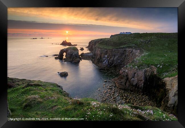 Spring evening (Land's End) Framed Print by Andrew Ray