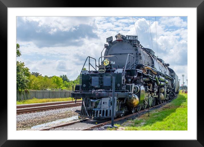 Vintage Big Boy 4014 Steam Locomotive  Framed Mounted Print by William Morgan