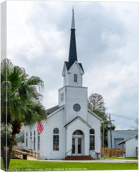 Historic St. Mary's Catholic Church in Kenner, LA, USA Canvas Print by William Morgan