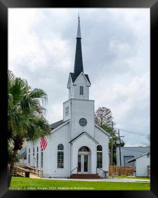 Historic St. Mary's Catholic Church in Kenner, LA, USA Framed Print by William Morgan